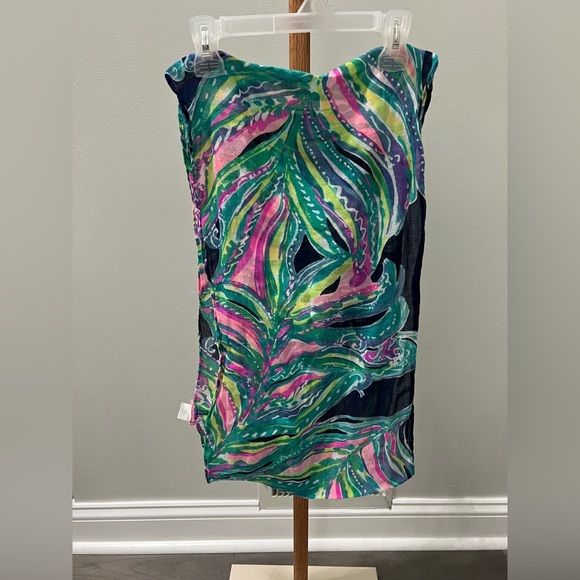 Lilly Pulitzer Green and Pink Infinity Loop Scarf - Picture 1 of 5